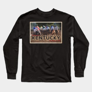 Greetings from Kentucky - Vintage Travel Postcard Design Long Sleeve T-Shirt